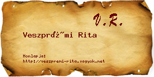 Veszprémi Rita névjegykártya