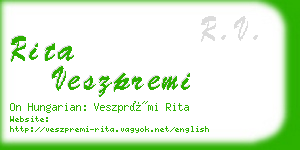 rita veszpremi business card